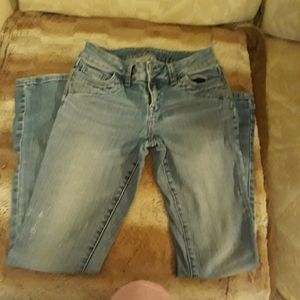 Juniors lightly distressed jeans